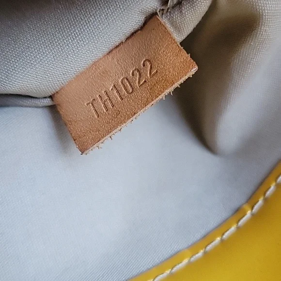 Louis Vuitton VERNIS Mustard Patent Leather Tote with Brown Handles - Picture 13 of 13